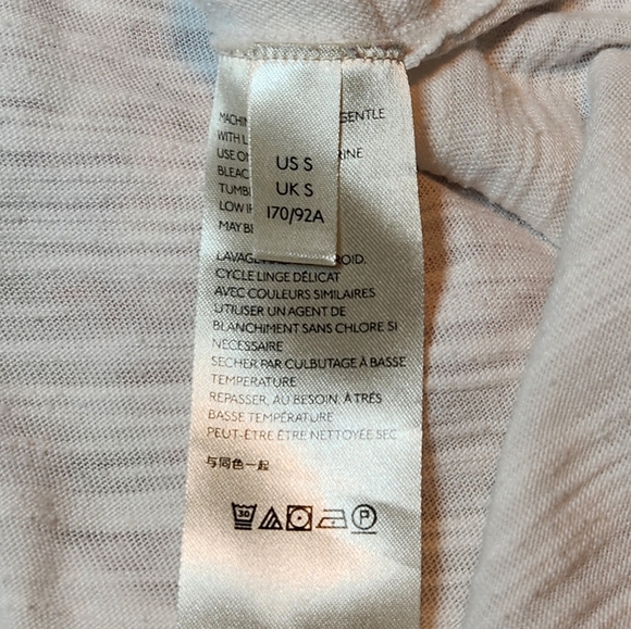 We the Free Oversized Cap Sleeve V-Neck High Low White Tee Size Small - Picture 6 of 7